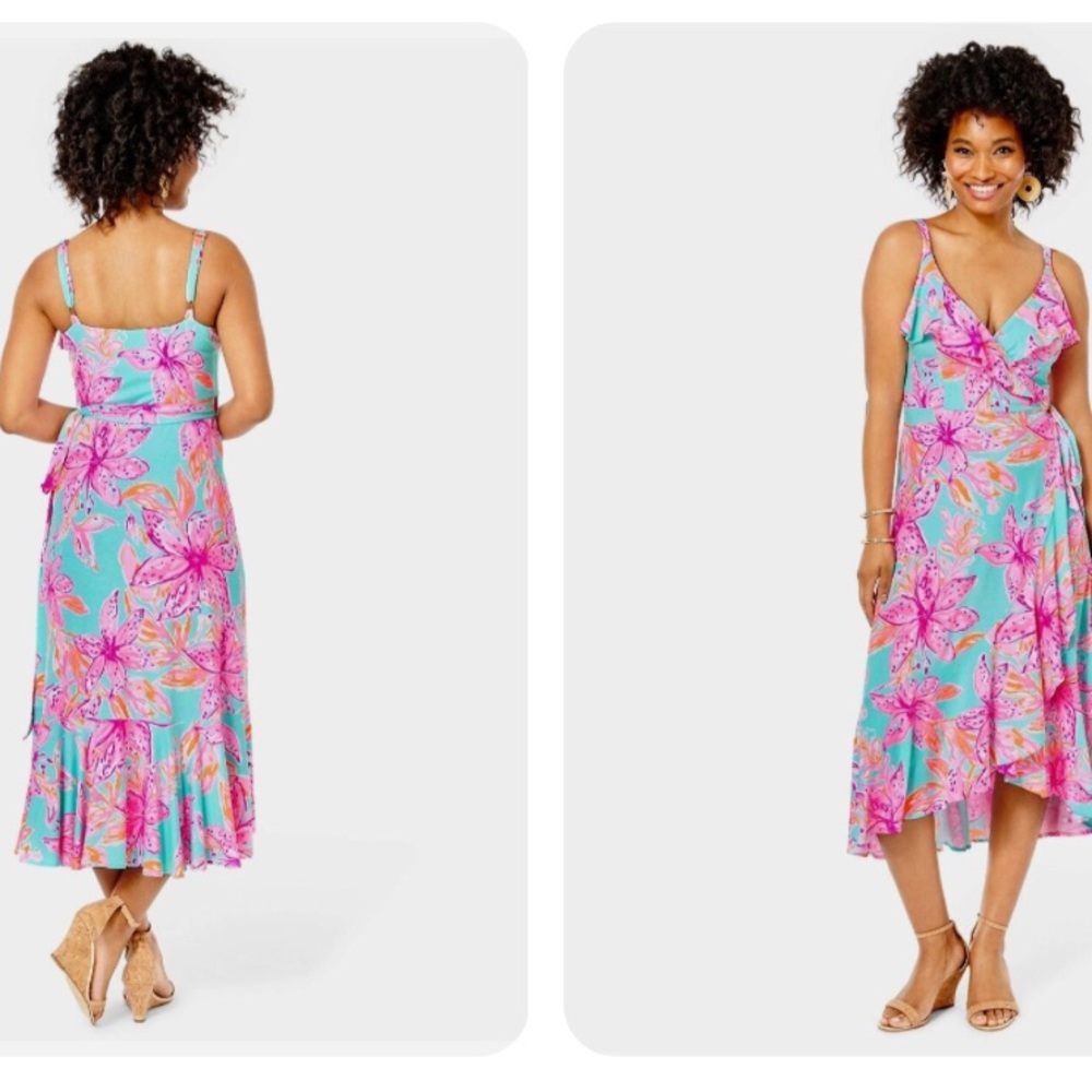Lilly Pulitzer Fontaine Wrap dress - Picture 3 of 4